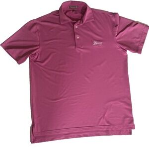 Peter Millar Shirt Mens Medium Pink Summer Comfort Polo Short Sleeve St Ives